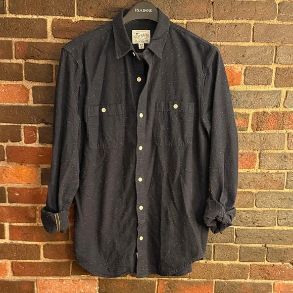Lucky Brand Men's Navy Button Shirt M - Picture 1 of 6